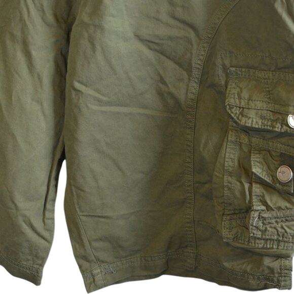X-RAY Men's Belted Snap Detail Cargo Shorts Olive, Size 38 - Picture 4 of 5